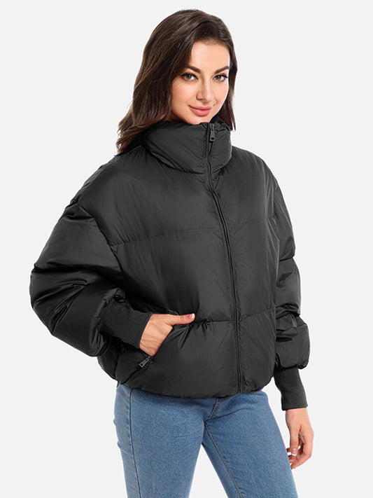 Orolay Womens Winter Short Lapel Puffer Winter Down Jacket With Pockets