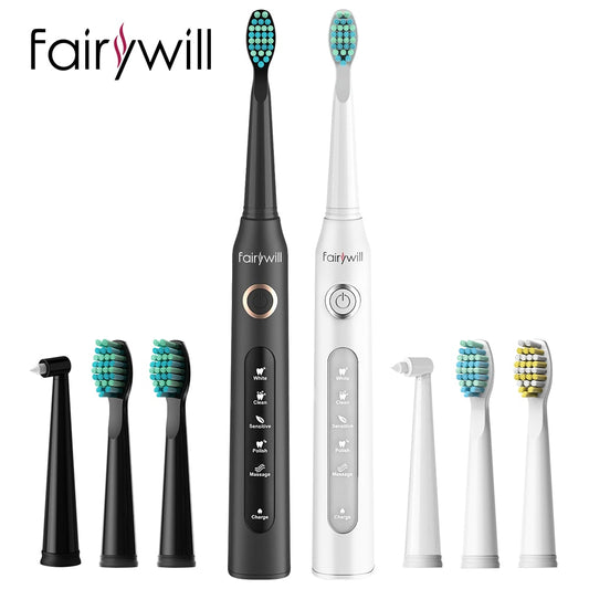 Fairywill Electric Sonic Toothbrush FW-507 USB Charge Rechargeable Adult