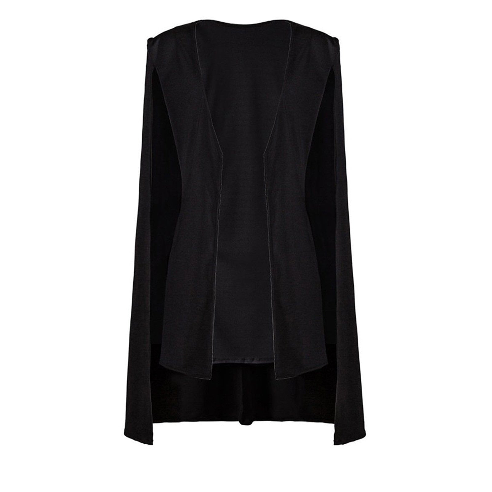 Women Long Coat Cloak Cape Blazer Suit Jacket Trench Poncho Outwear Tops Casual image 4
