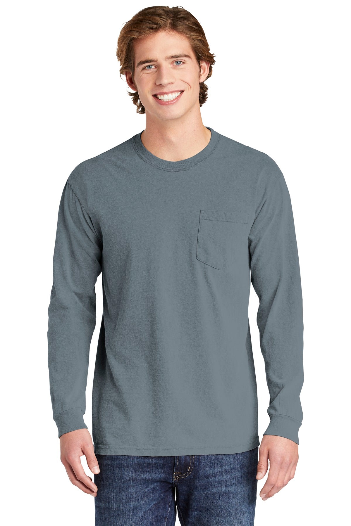 COMFORT COLORS ? Heavyweight Ring Spun Long Sleeve Pocket Tee. 4410