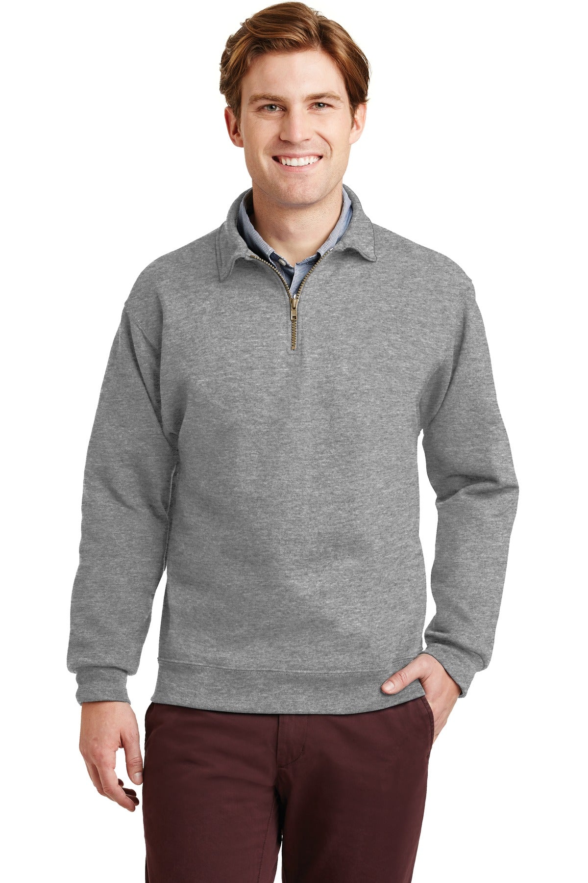 Jerzees? Super Sweats? NuBlend? - 1/4-Zip Sweatshirt with Cadet Collar.  4528M