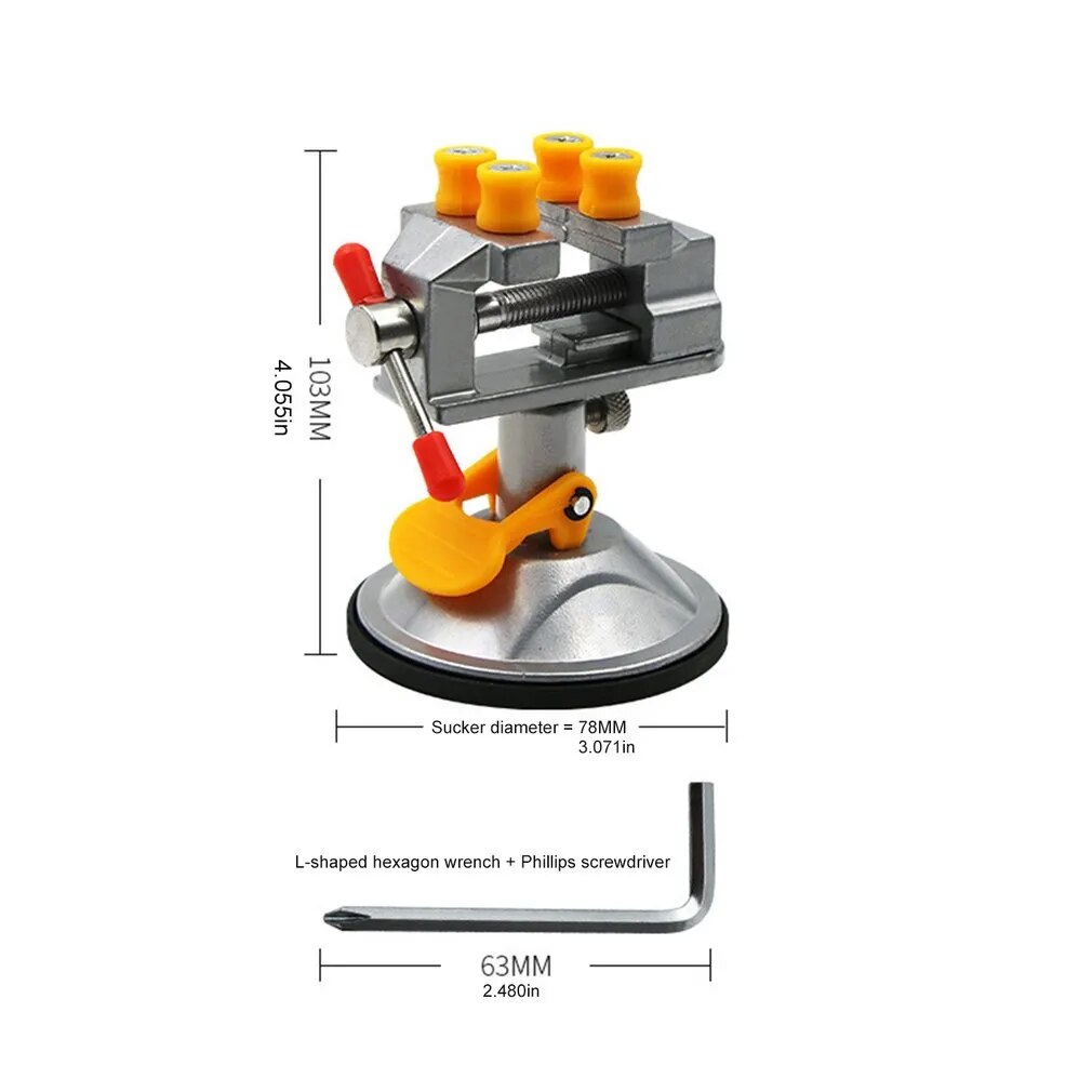 Strong Suction Cup Base Carving Table Bench Vise Mini DIY Metal Home Tools Spac image 4