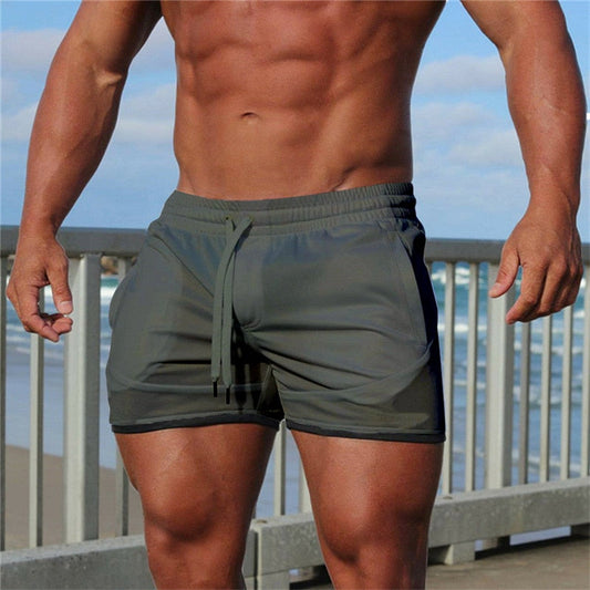 Men Shorts Fitness Beach Sports Shorts Men Summer Gyms Workout Male Breathable Mesh Quick Dry Sportswear Jogger Short Pants Men