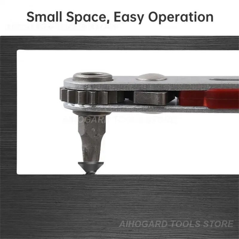 Two-Way Mini Ratchet Wrench Hexagon Manual Tool Drill Bits Bidirectional Contro image 4