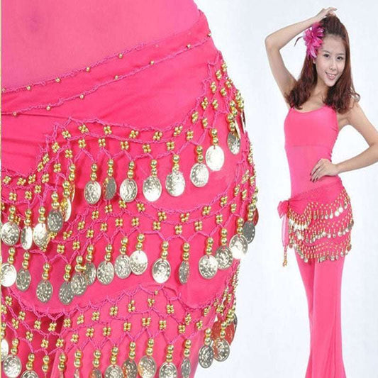 Fashion Belly Dance Waist Chain Costume Coins Skirt Belt Hip Wrap Professional  image 0