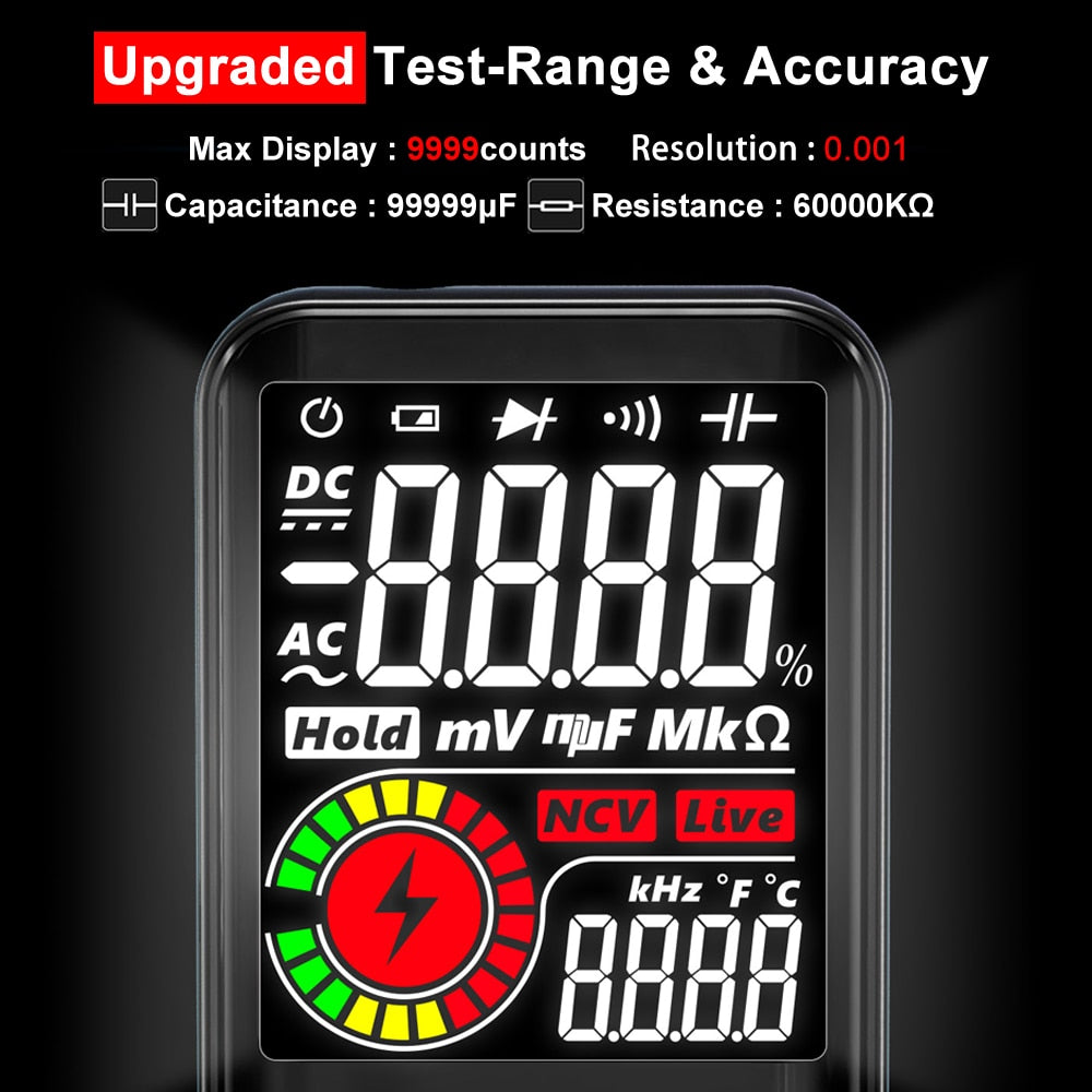 BSIDE Digital Multimeter Smart Electrician Tester USB Charge T-RMS DC AC Voltag image 9