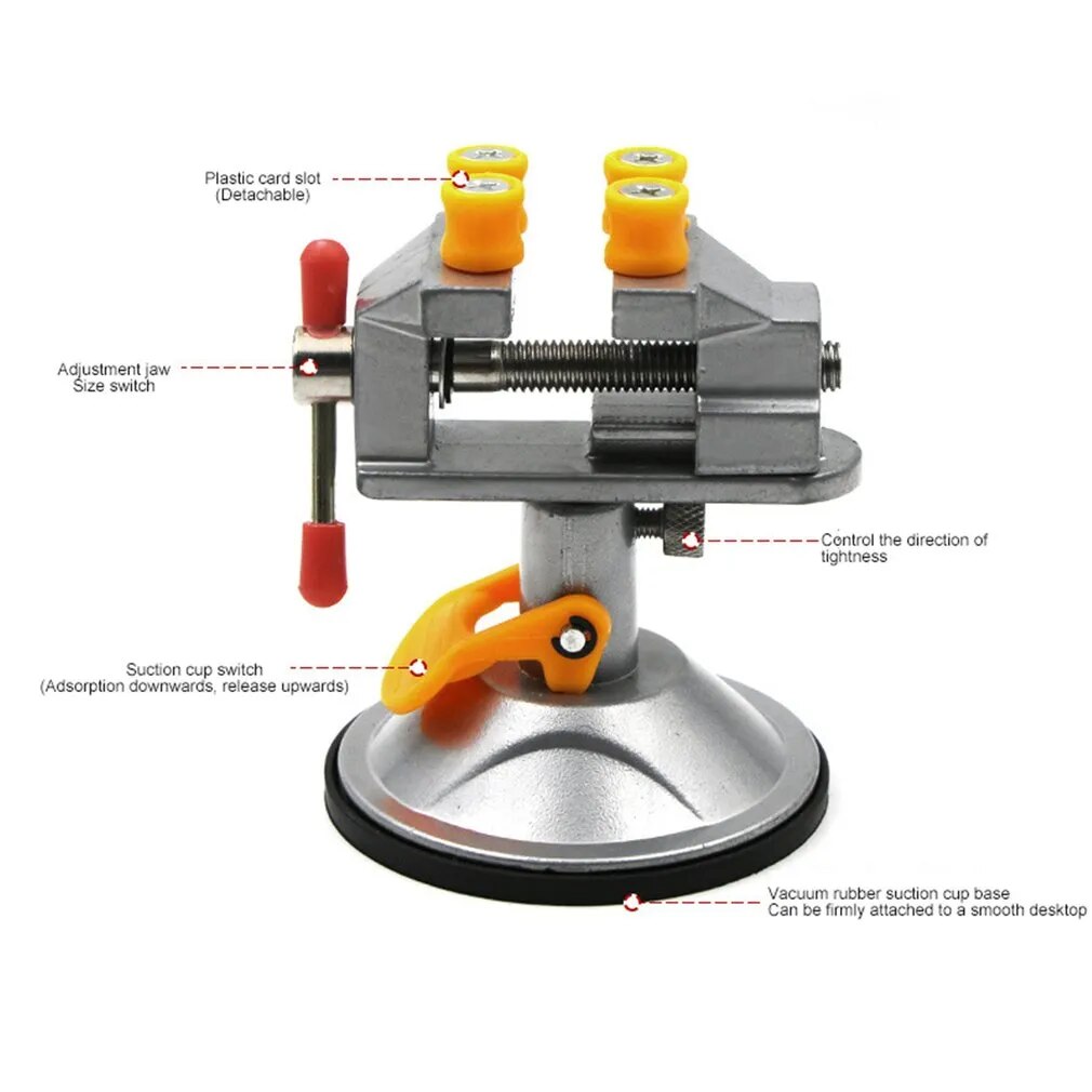 Strong Suction Cup Base Carving Table Bench Vise Mini DIY Metal Home Tools Spac image 5