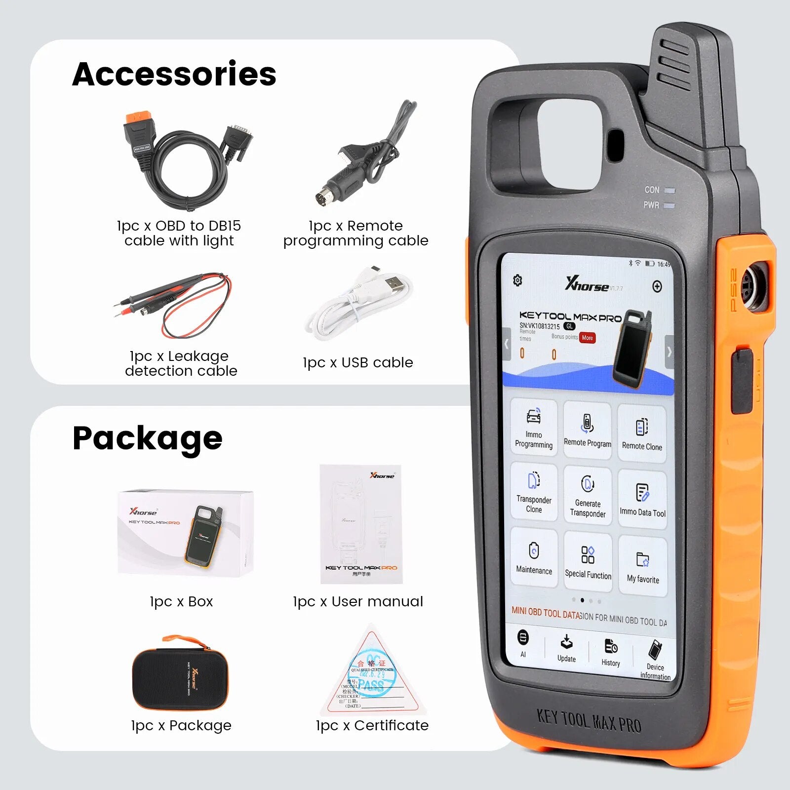 Xhorse VVDI Key Tool Max PRO Combines Key Tool Max and Mini OBD Tool Functions image 6