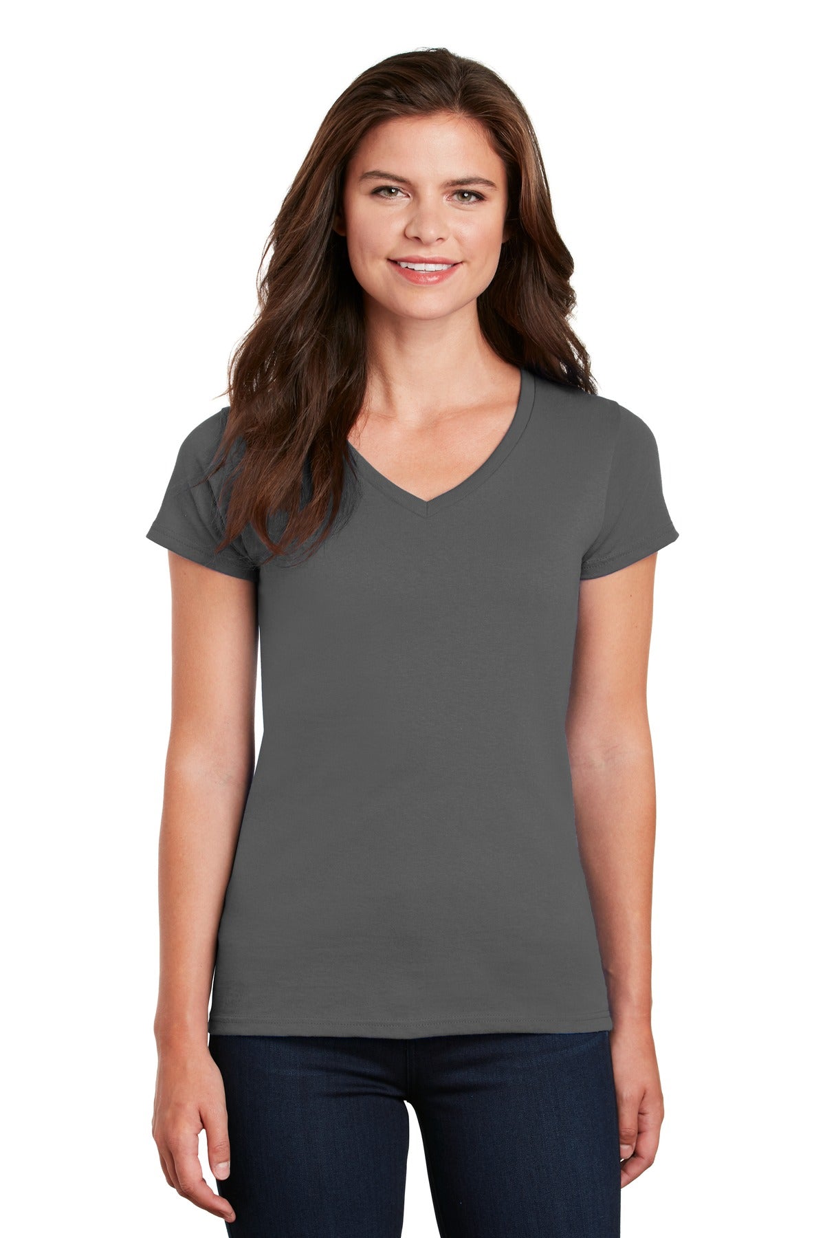 Gildan? Women's Heavy Cotton? 100% Cotton V-Neck T-Shirt. 5V00L