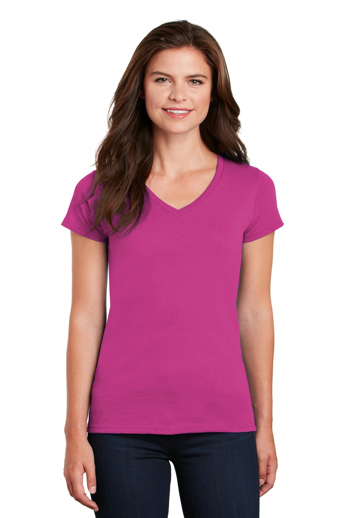 Gildan? Women's Heavy Cotton? 100% Cotton V-Neck T-Shirt. 5V00L