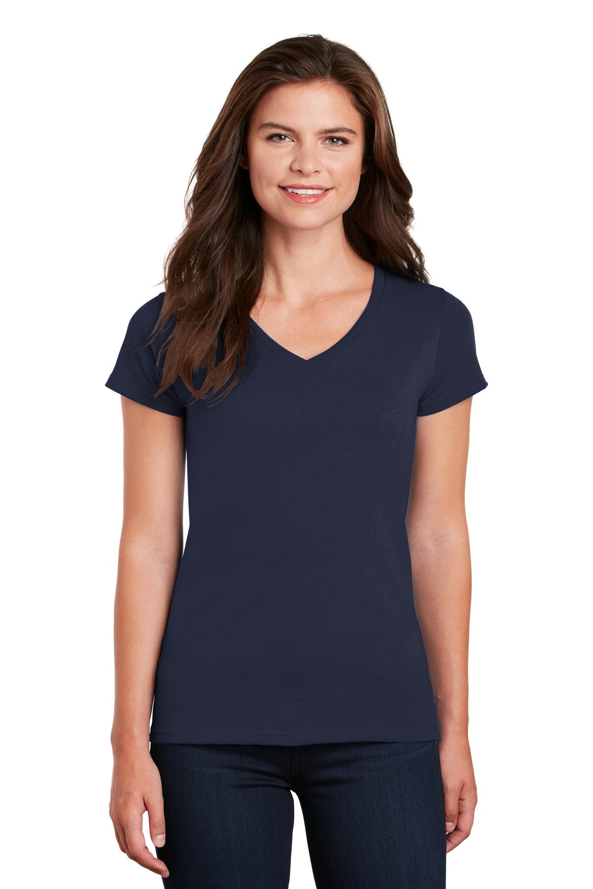 Gildan? Women's Heavy Cotton? 100% Cotton V-Neck T-Shirt. 5V00L