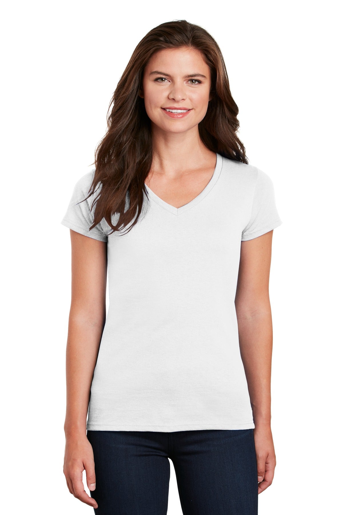 Gildan? Women's Heavy Cotton? 100% Cotton V-Neck T-Shirt. 5V00L