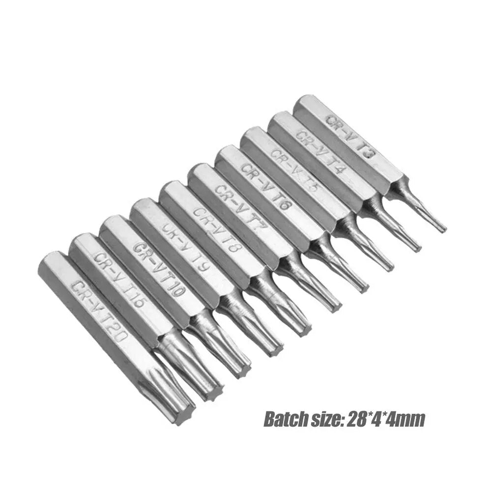 Durable Bits Wear-resistant Portable 10pcs/set 4mm Torx Security Screwdriver Dr image 3