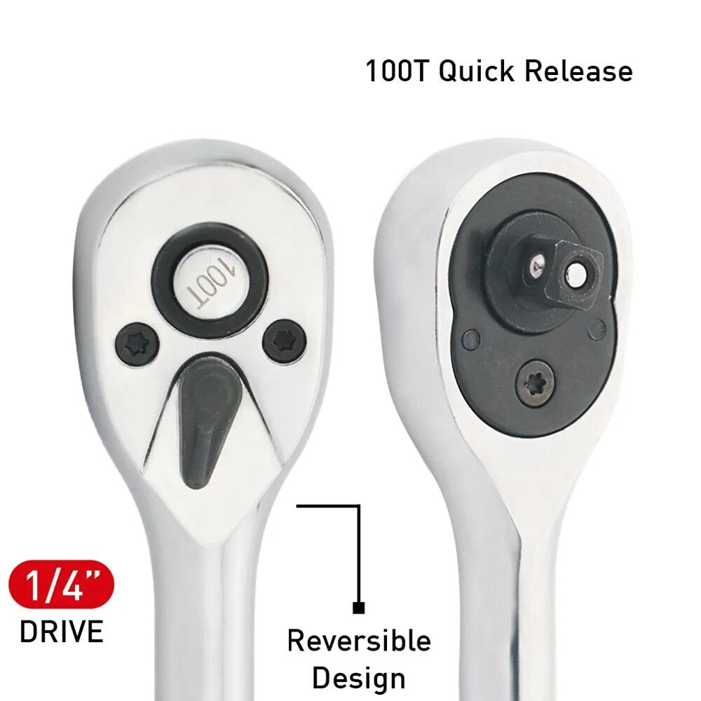 100 Teeth Quick Release Ratchet Handle Narrow Place Using Teeth More Than Norma image 5