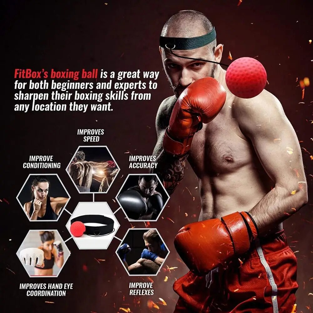 Boxing Reflex Ball Boxing Balls with Headband Punching Speed Fight Skill and Ha image 8
