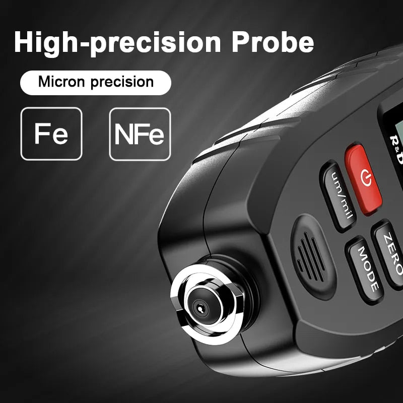 R&D TC100 Coating Thickness Gauge 0.1micron/0-1300 Car Paint Film Thickness Tes image 6