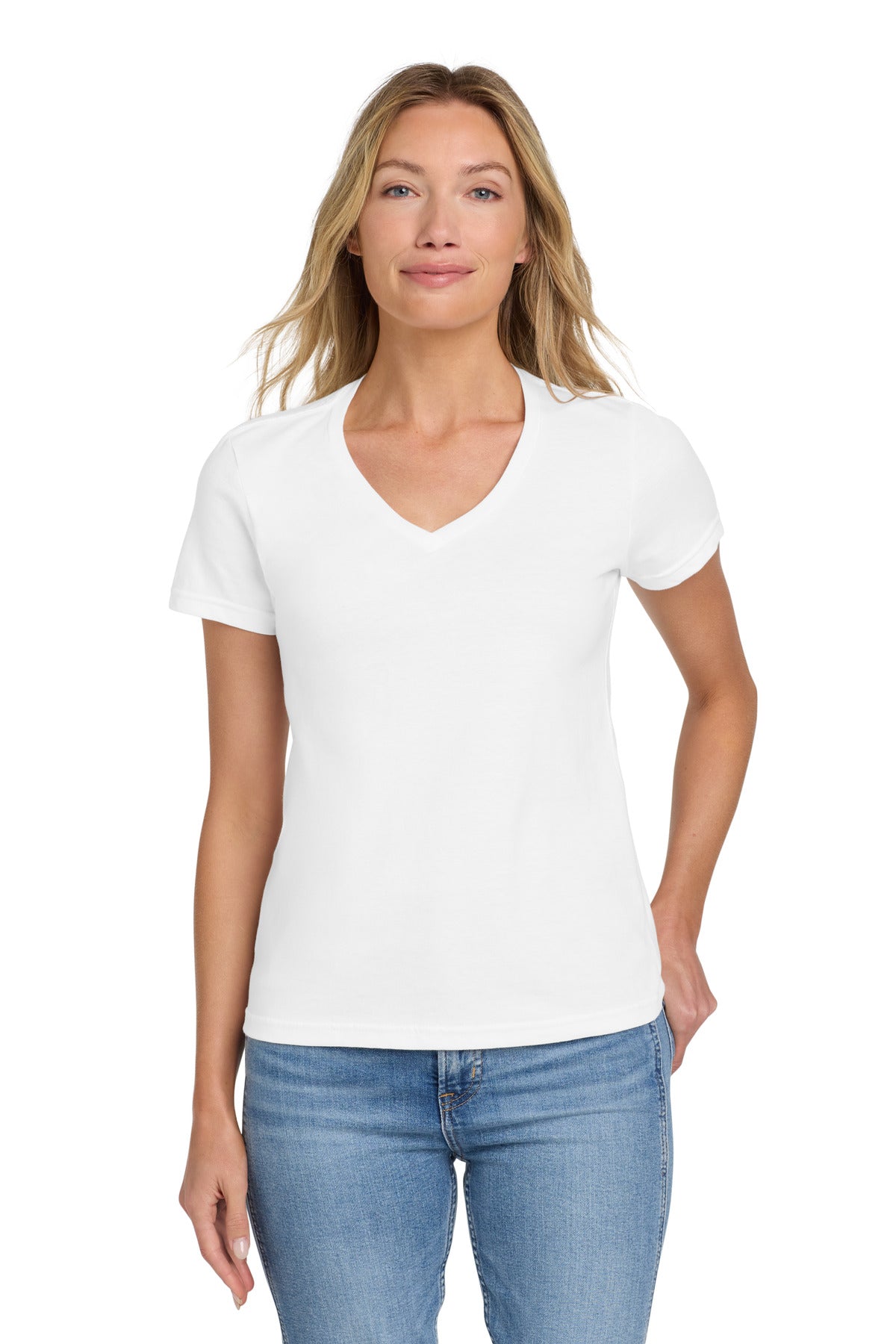 Gildan Softstyle? Women's Fit V-Neck T-Shirt. 64V00L