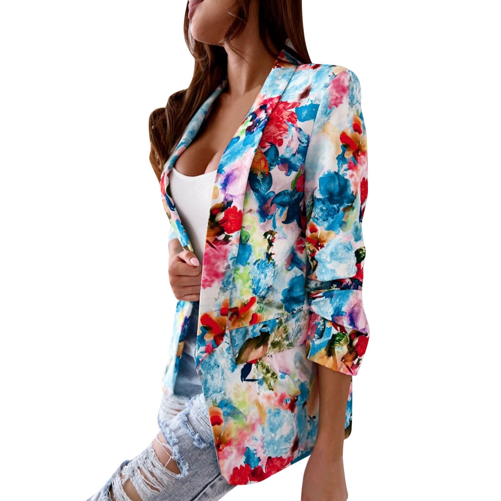 Fashion Clothing Women Fashion Casual Multicolor Printed Suit And Long Trousers image 4