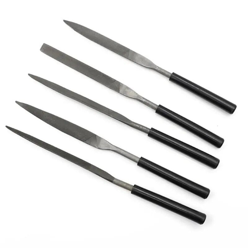 1/2PCS Files for Metal Jeweler Stone Polishing Wood Carving Craft Double-cut Pl image 3