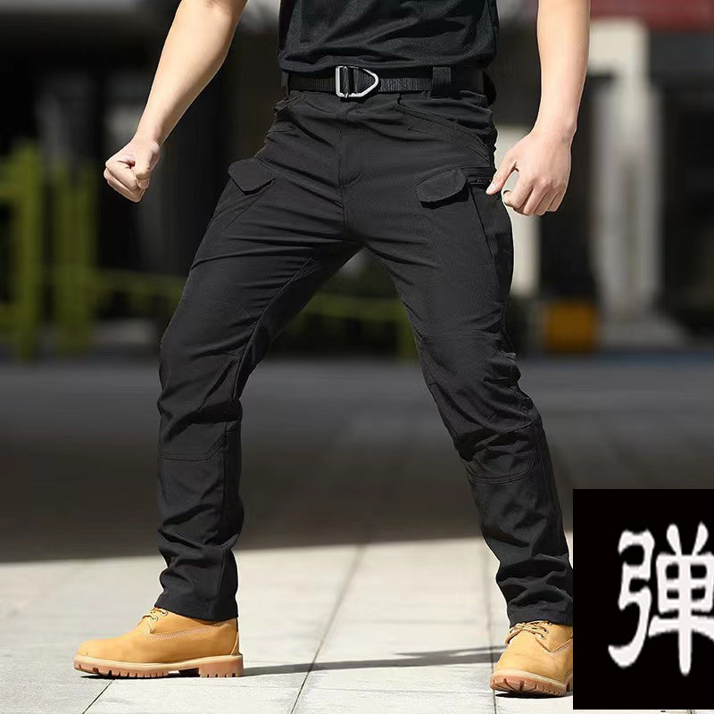 Men's Spring Autumn Tactical Cargo Elastic Pants Combat Trekking Hiking Camping