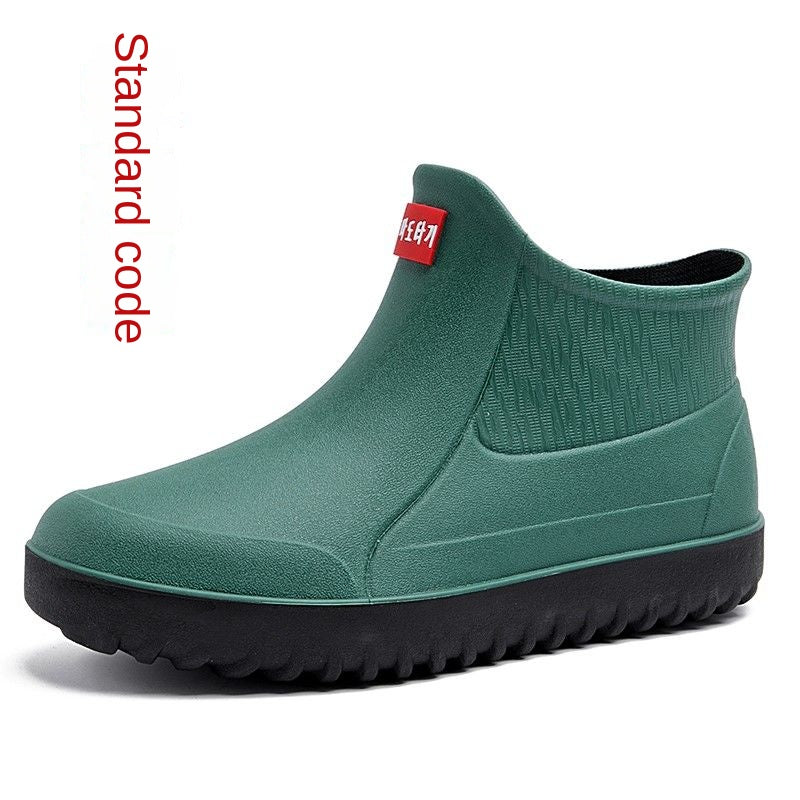 Large Size Men's Non-slip Rain Boots Wear-resistant Kitchen Oil-proof Work Shoe