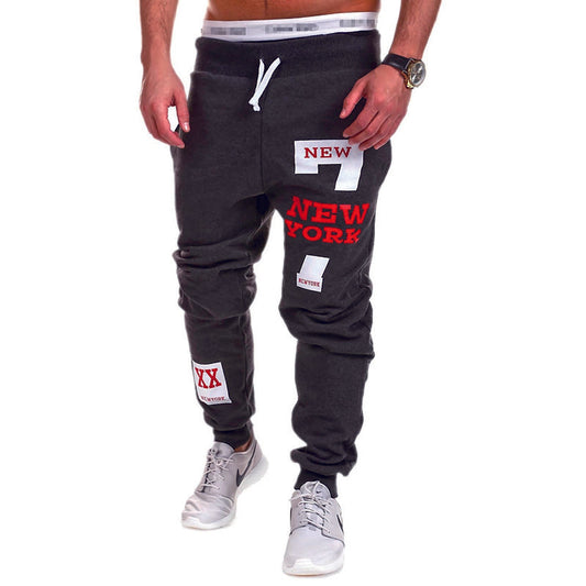 Men's Sweatpants Joggers Trousers Elastic Waist Letter Graphic Prints Sports Ou