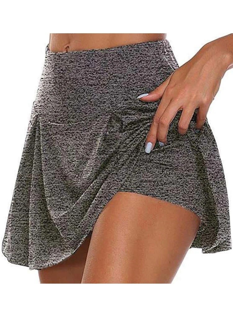 2023 Summer Women Sports Tennis Dance Fitness Short Skirts Quick Drying Solid F