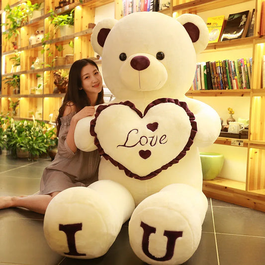 80/100cm Big Plush ToySizeteddy Bear Giant Pink Soft Stuffed Animals Pillow Dol