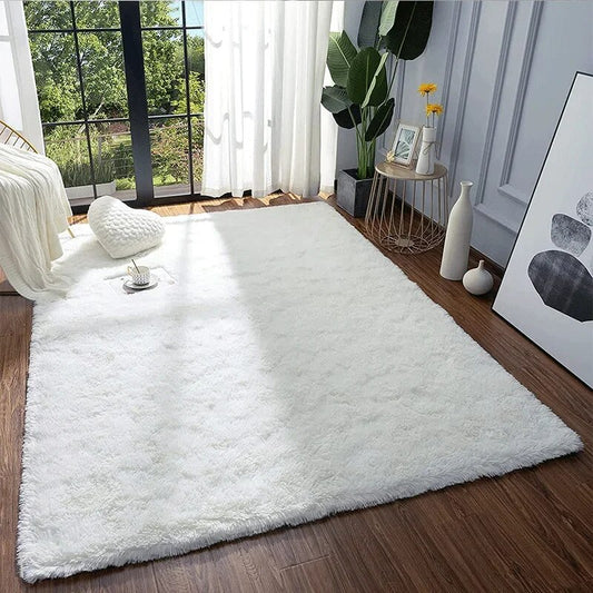 VIKAMA White Silk Wool Rug Pad Bedroom Living Room Children's Room Home Decor S