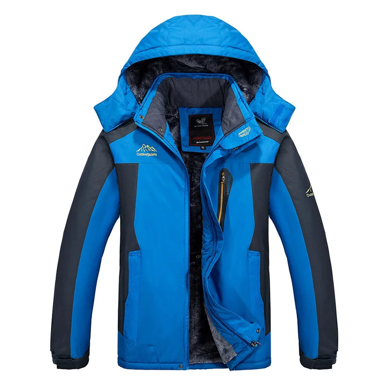 Winter Men Warm Outdoor Jackets Coats Men Waterproof Thick Fleece Jackets Men O