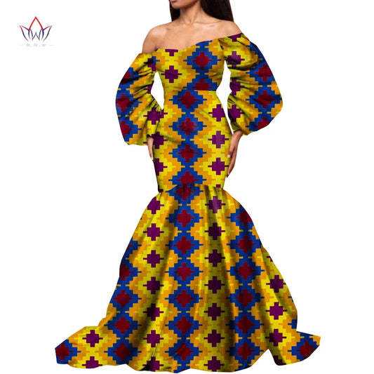 Dashiki African Dresses for Women Daily Party Wedding African Women Dresses Flo