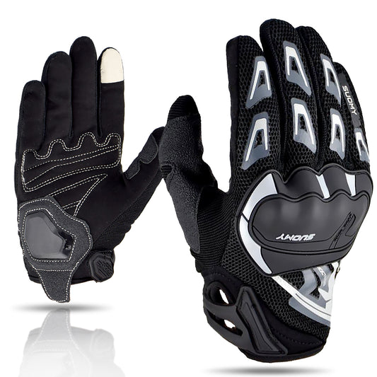 SUOMY Breathable Full Finger Racing Motorcycle Gloves Quality Stylishly Decorat