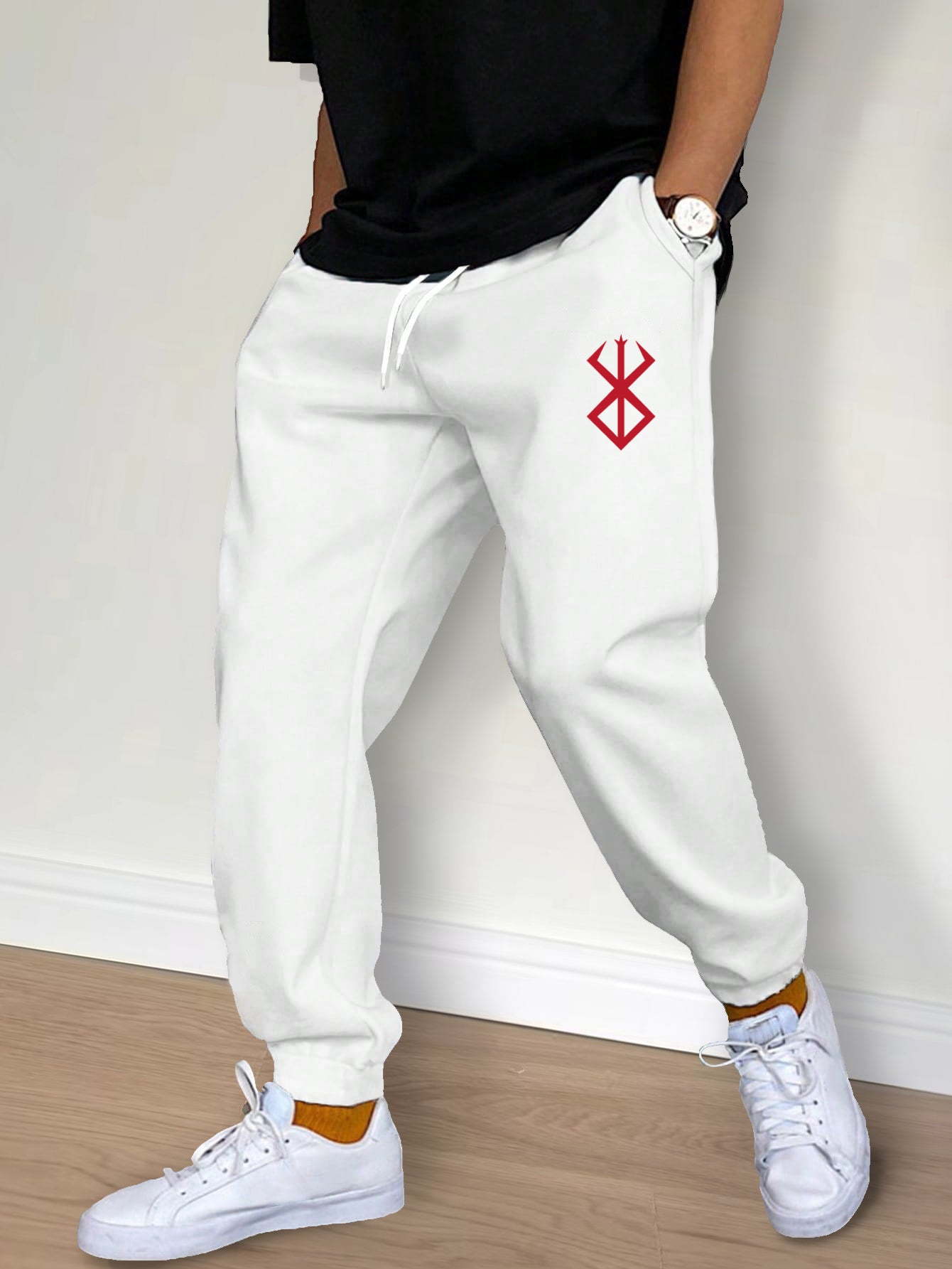 Men's Casual Pants Fashion Drawstring Casual Pants Joggers Workout Running Gym