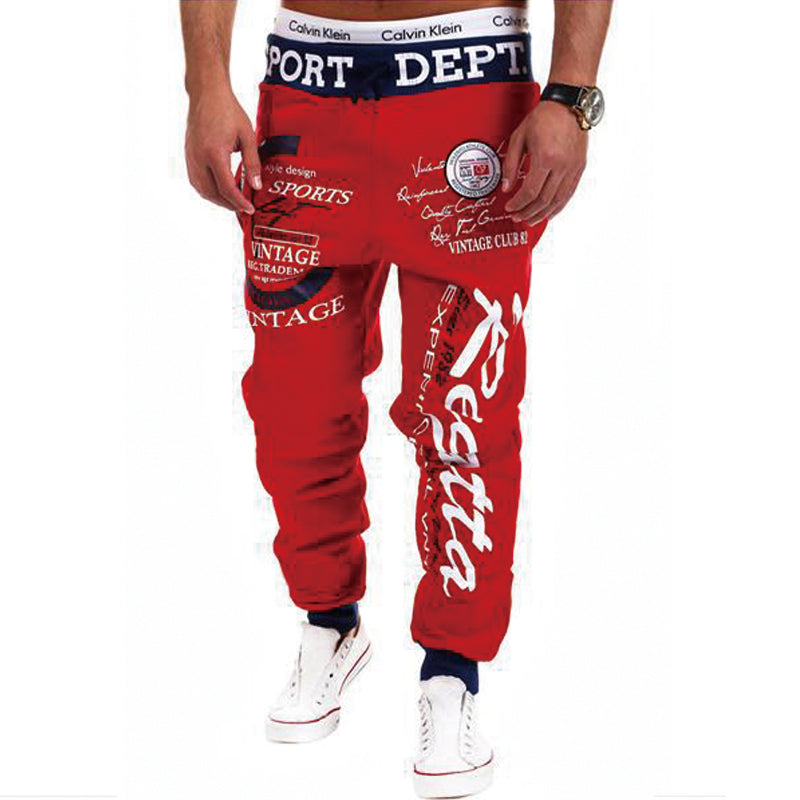 Men's Sweatpants Joggers Trousers Elastic Waist Letter Graphic Prints Sports Ou