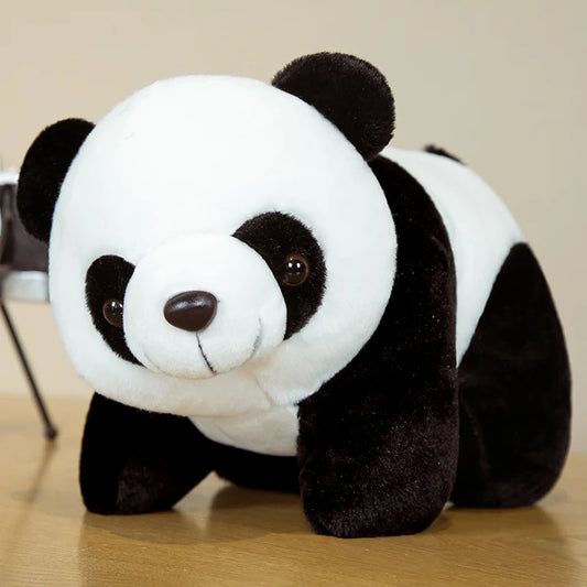 20cm Kawaii Plush Panda Toys Lovely Pillow Panda with Bamboo Leaves Stuffed Sof