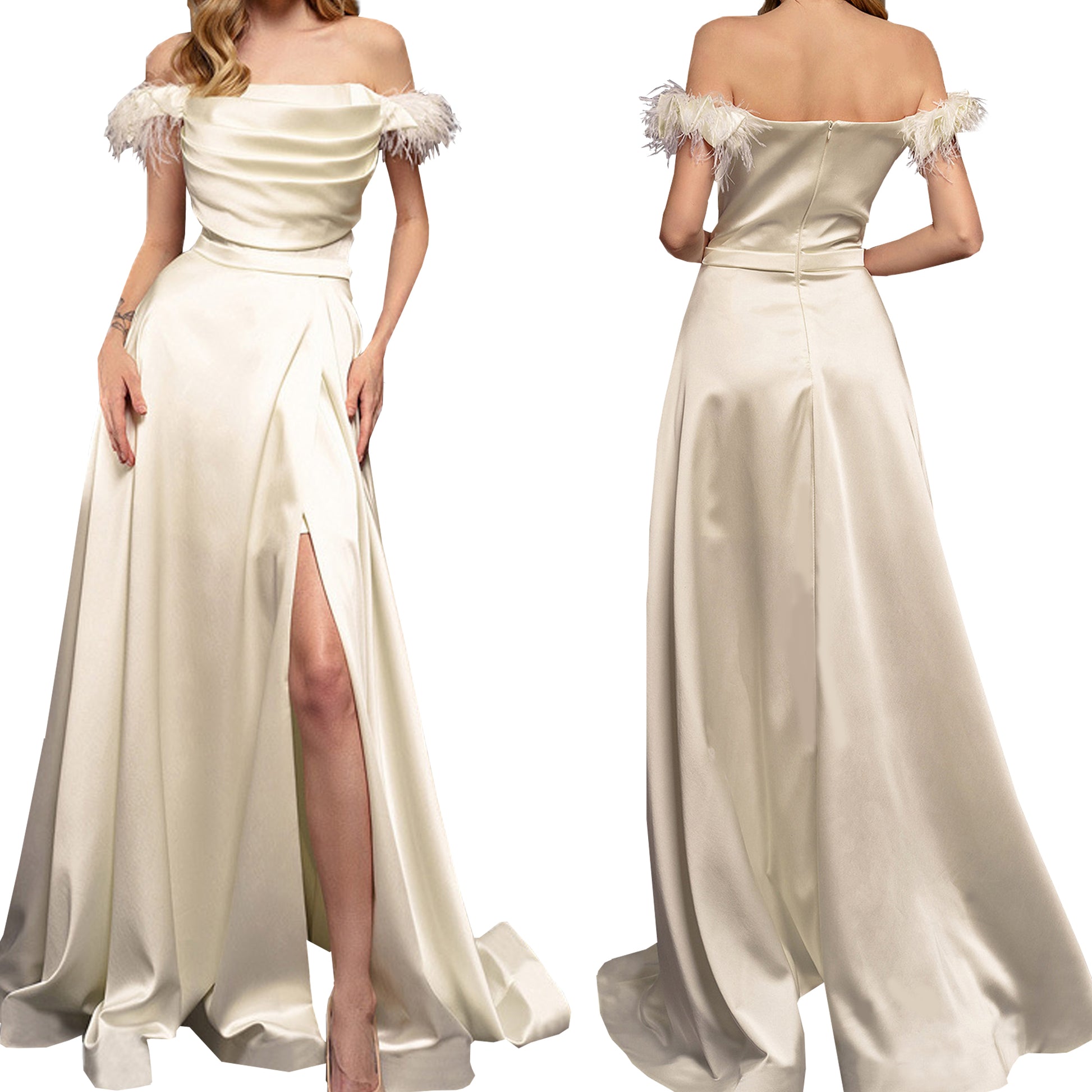 White Retro Luxury Elegant Women's Bridal Wedding Dress 2024 Autumn New Sexy Fa image 4