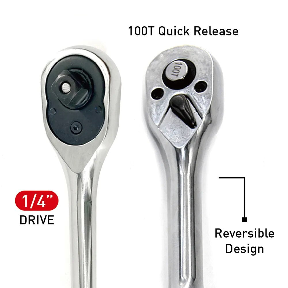 100 Teeth Quick Release Ratchet Handle Narrow Place Using Teeth More Than Norma image 1