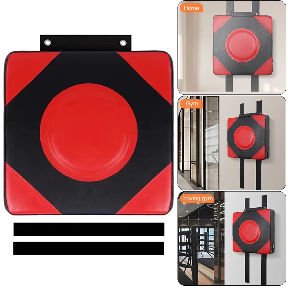 Boxing Mats PU Leather Square Wall Target Adjustable Height Boxing Training San image 2