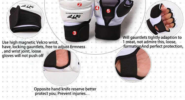 New Half Finger Boxing Gloves Taekwondo Gloves Foot Protector Karate Muay Thai image 3