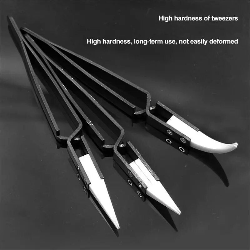 Stainless Steel Tweezers Anti Static Fine Pointed Elbow Precision Tweezers Sold image 3