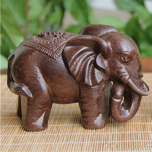 3 Types Wooden Carving Boutique Decor Blessing Buddha Elephant Arts And image 0