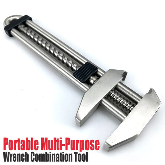 Multifunctional Adjustable Wrench Bottle Opener Portable Universal Spanner Stai image 0