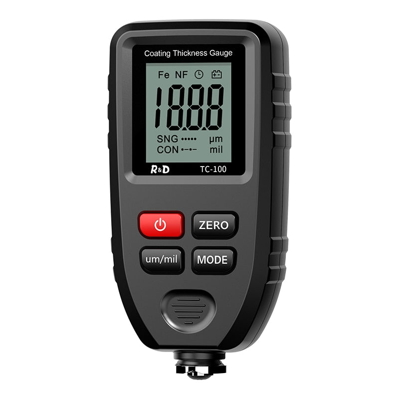 R&D TC100 Coating Thickness Gauge 0.1micron/0-1300 Car Paint Film Thickness Tes image 4