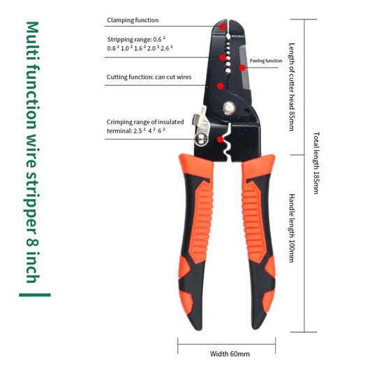 in 1 Wire Pliers Stripper Multifunctional Electrician Peeling Household Network image 0