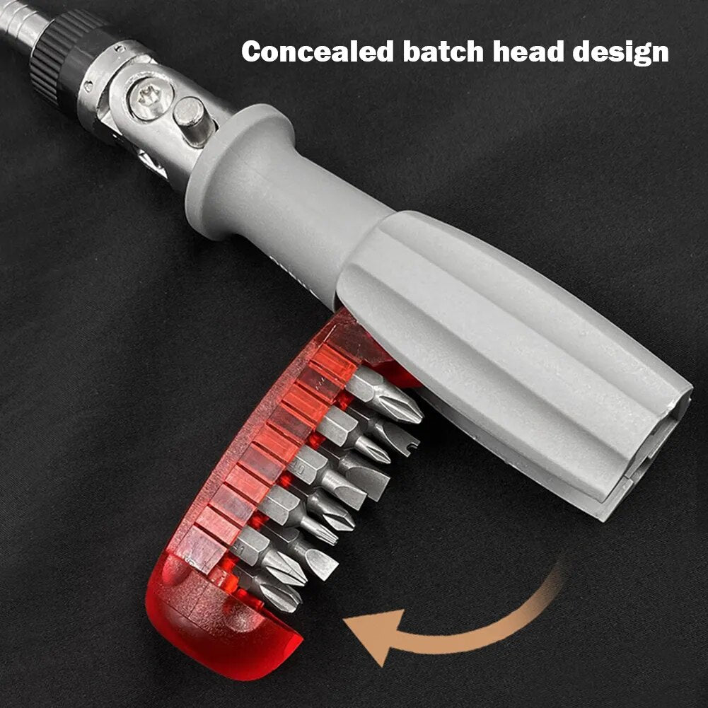 10 In 1 DIY Ratchet Screwdriver Handle Magnetic Screw Driver Bit Precision Quic image 3