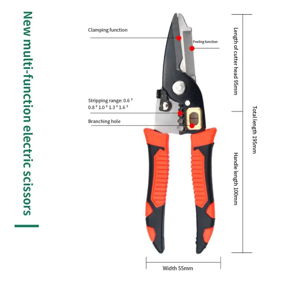 in 1 Wire Pliers Stripper Multifunctional Electrician Peeling Household Network image 7