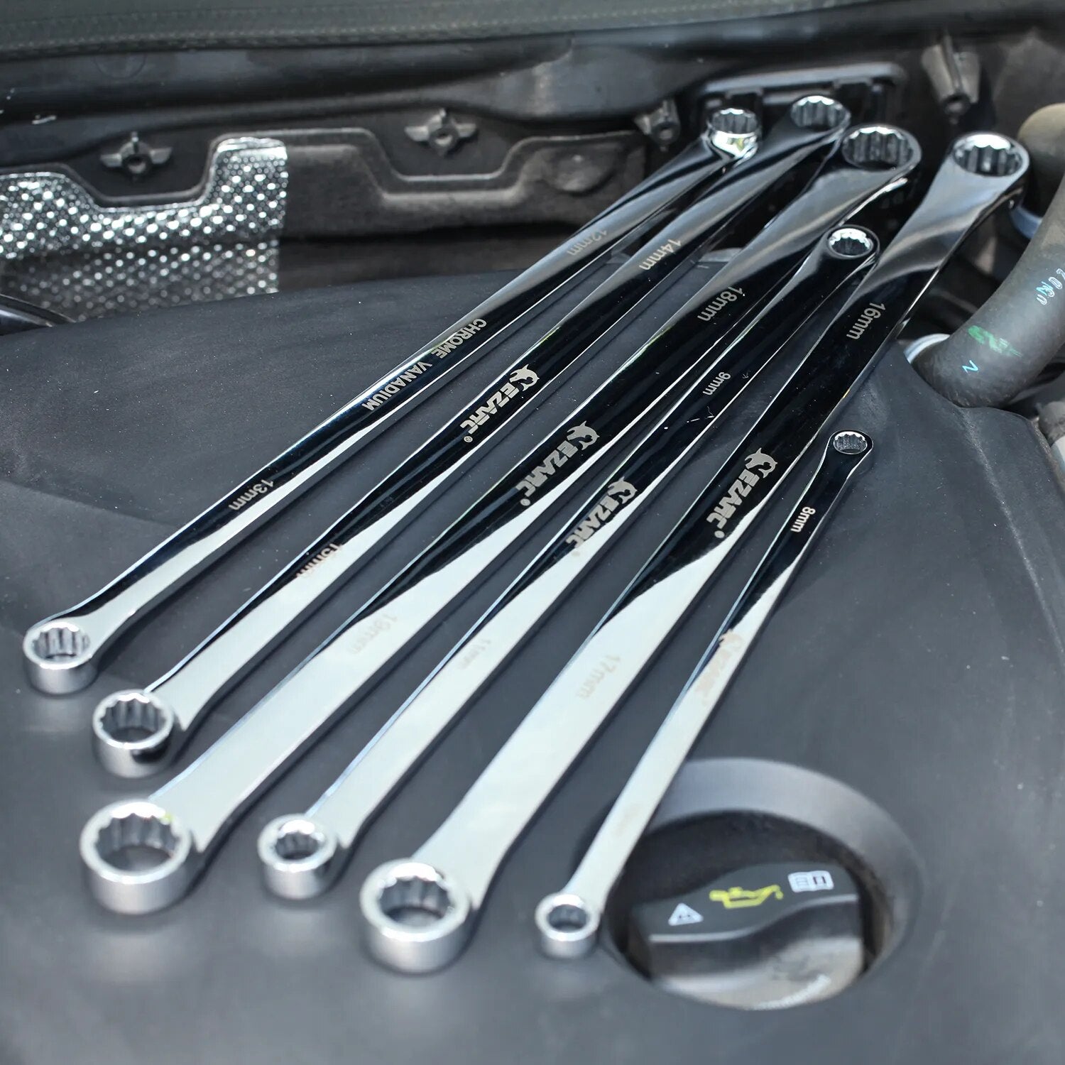 EZARC 6pcs Wrenches Set Extra Long Box End Wrench Set 8mm - 19mm Metric Combina image 4