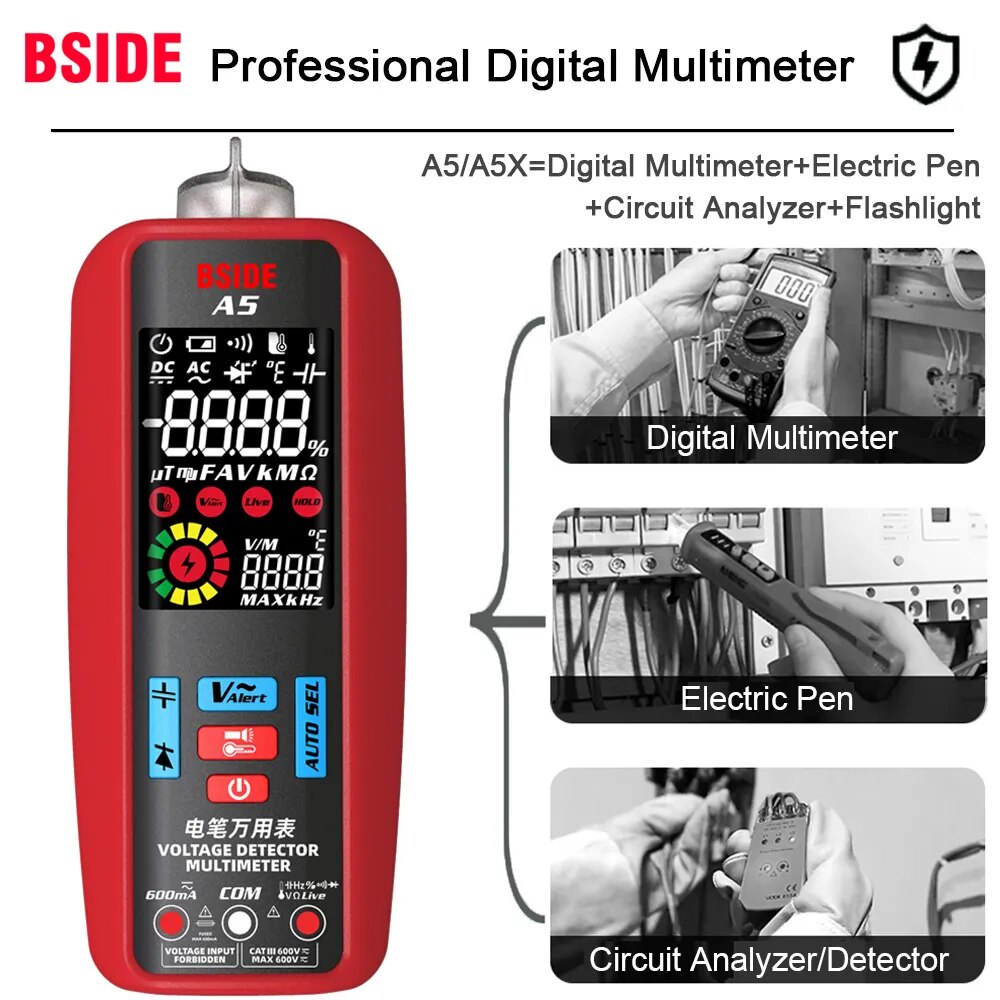 BSIDE Professional Digital Multimeter Smart Automatic Multitester Ammeter VFC C image 7