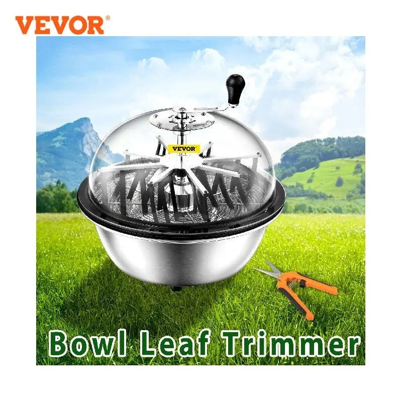 VEVOR Hydroponic Leaf Bowl Leaf Trimmer 16 19 24 Inch Twisted Spin Cut Garden T image 0