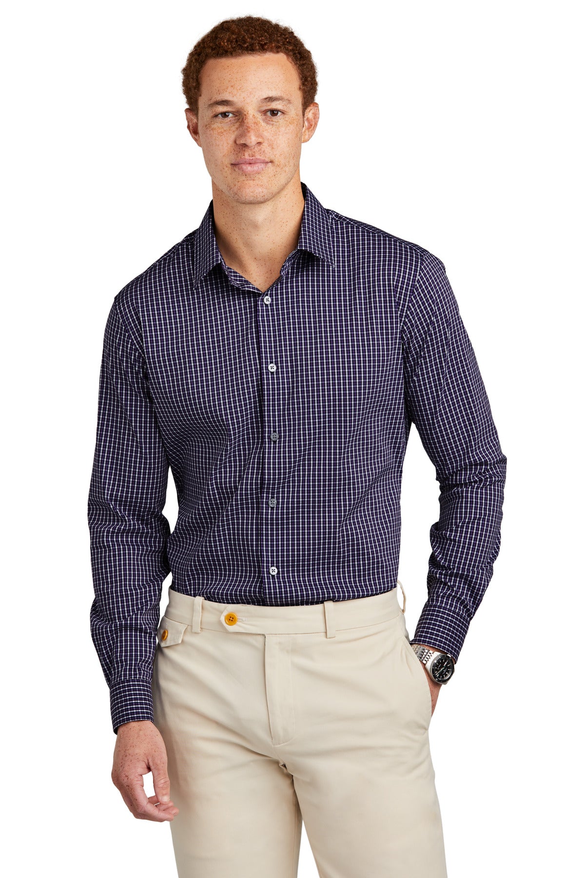 Brooks Brothers? Tech Stretch Patterned Shirt BB18006